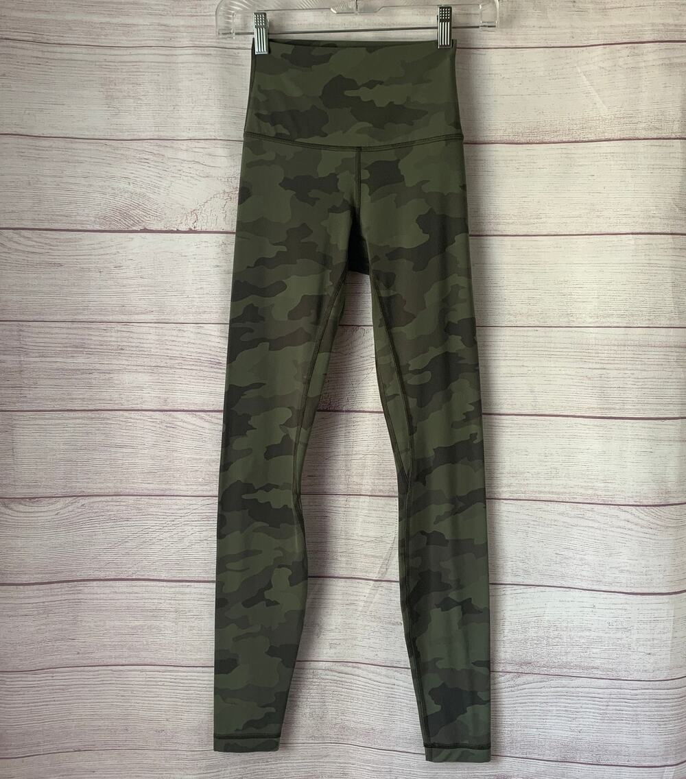 Lululemon Align Leggings Camo Green Twill Multi